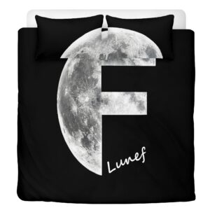 3 Pcs Beddings nero luna