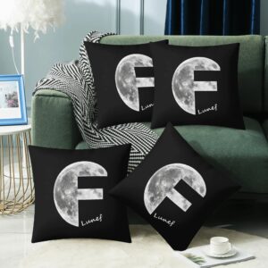 Set di 4 federe per cuscini Copricuscini 5 dimensioni quadrate Lunef01