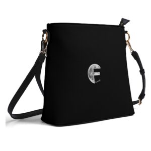 Borsa a secchiello da donna in PU a tracolla Lunef 01 (Nera)