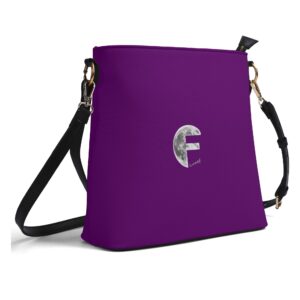 Borsa a secchiello da donna in PU a tracolla Lunef 01 (Viola)