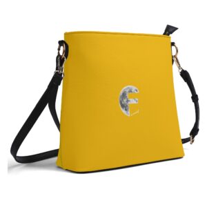 Borsa a secchiello da donna in PU a tracolla Lunef 01 (Giallo/Arancio)