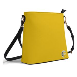Borsa a secchiello da donna in PU a tracolla Lunef 02 (Giallo/Arancio)