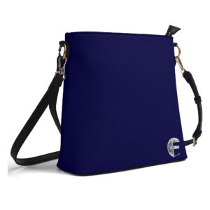 Borsa a secchiello da donna in PU a tracolla Lunef 02 (Blu)