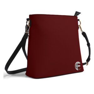 Borsa a secchiello da donna in PU a tracolla Lunef01 (Bordò)